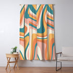 Abstract Wavy Stripes LXIII Window Curtain Gallery Image 5