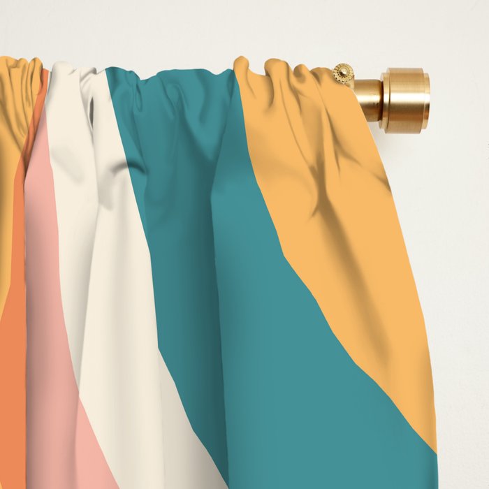 Abstract Wavy Stripes LXIII Window Curtain Gallery Image 2