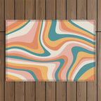 Abstract Wavy Stripes LXIII Outdoor Rug Gallery Image 1
