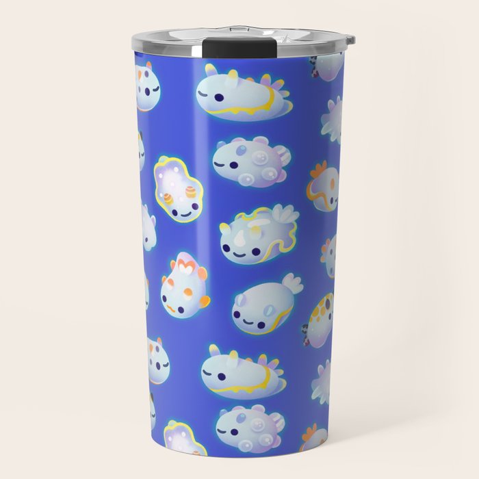 White sea slug Travel Mug Gallery Image 1