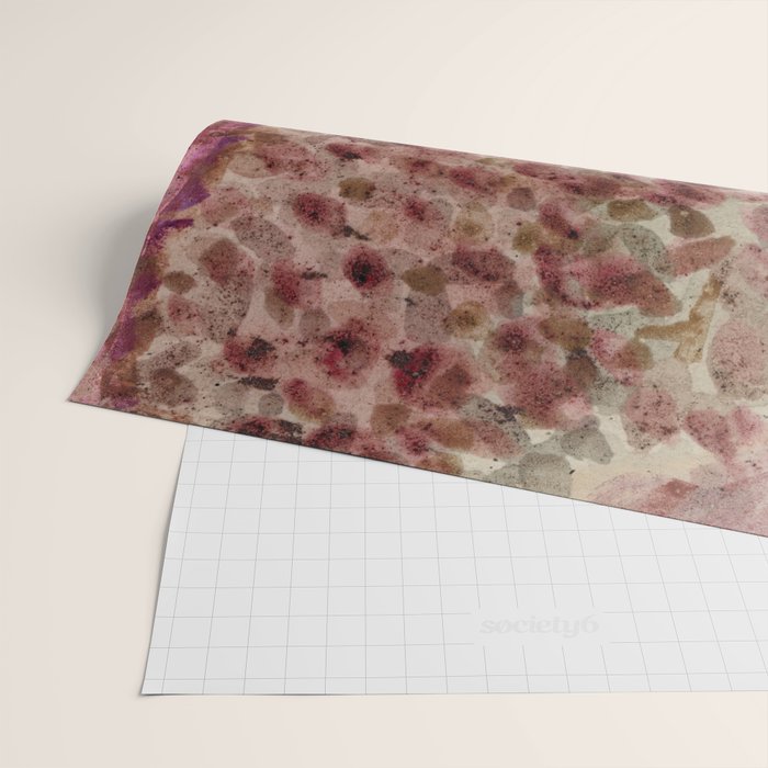 Garden Lilac Flower Painting in Purple & Peach Wrapping Paper Gallery Image 2