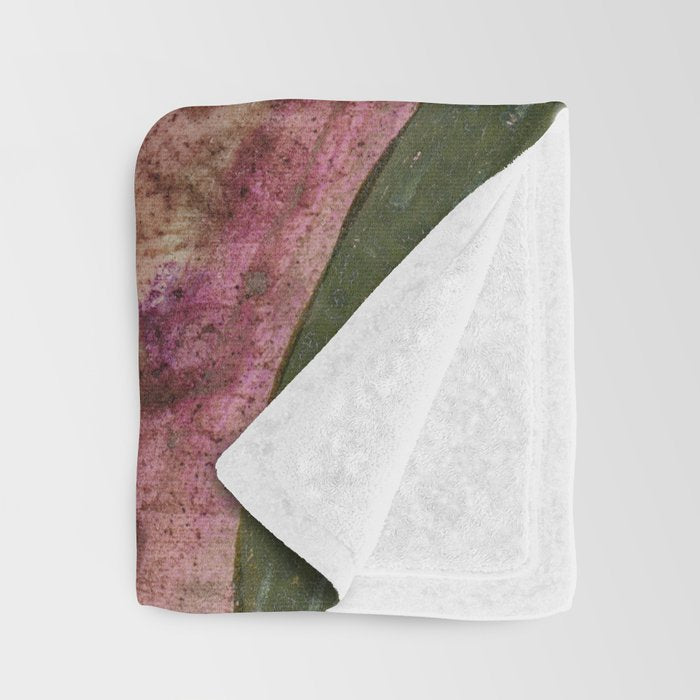 Garden Lilac Flower Painting in Purple & Peach Throw Blanket Gallery Image 3