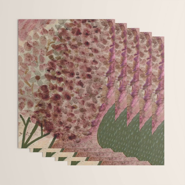 Garden Lilac Flower Painting in Purple & Peach Wrapping Paper Gallery Image 3