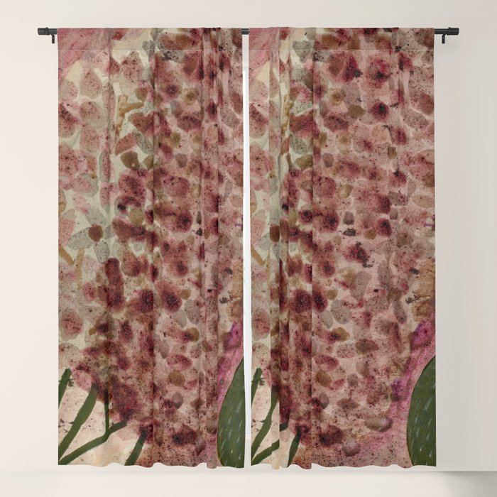 Garden Lilac Flower Painting in Purple & Peach Window Curtain Gallery Image 1