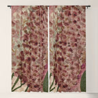 Garden Lilac Flower Painting in Purple & Peach Window Curtain Gallery Image 5