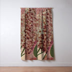 Garden Lilac Flower Painting in Purple & Peach Window Curtain Gallery Image 3