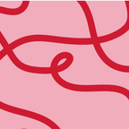 Abstract Lines pink and red Coffee Mug Gallery Image 2