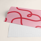 Abstract Lines pink and red Wrapping Paper Gallery Image 2