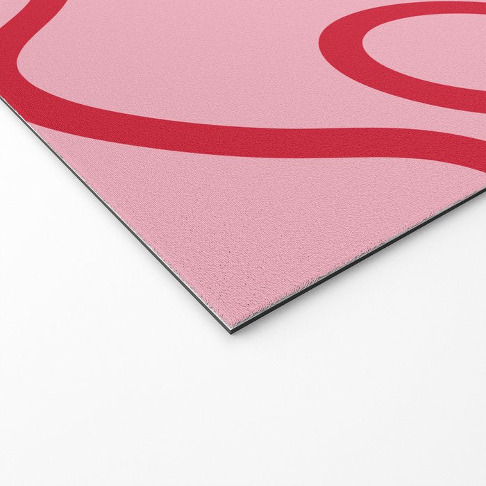 Abstract Lines pink and red Welcome Mat Gallery Image 2