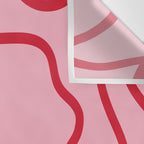 Abstract Lines pink and red Wall Tapestry Gallery Image 3