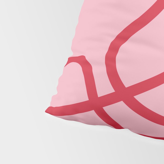 Abstract Lines pink and red Pillow Sham Gallery Image 4