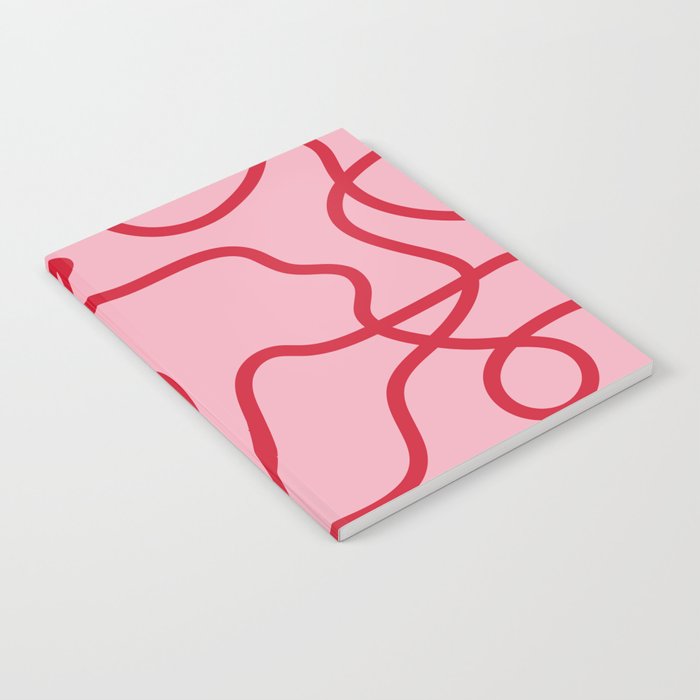 Abstract Lines pink and red Notebook Gallery Image 2