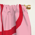 Abstract Lines pink and red Window Curtain Gallery Image 2