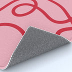Abstract Lines pink and red Rug Gallery Image 4