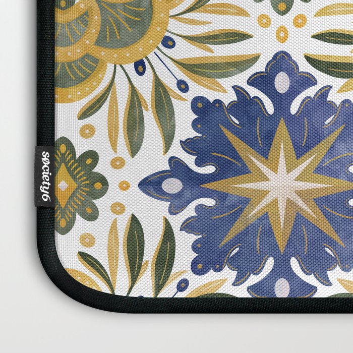Tile floral nature Modern BY Laptop Sleeve Gallery Image 3