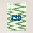 He/Him - pronoun badge  Stationery Card Gallery Image 2