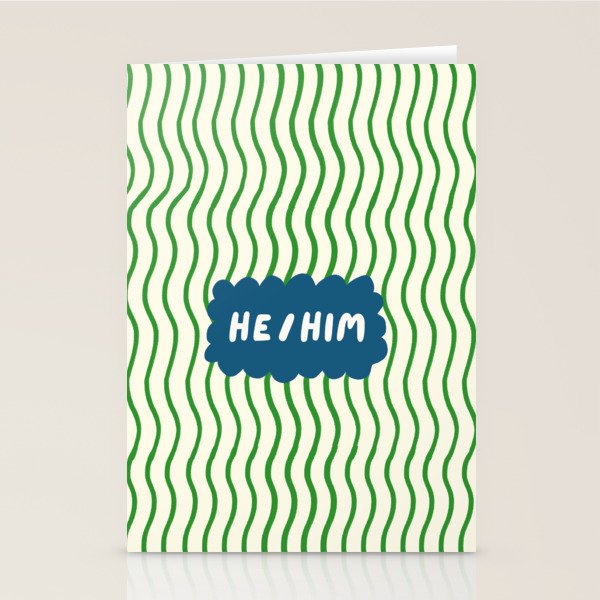 He/Him - pronoun badge  Stationery Card Gallery Image 2