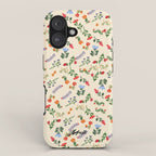 Bright Vintage Flower Pattern iPhone Case Gallery Image 1