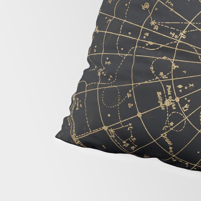 Golden Star Map Pillow Sham Gallery Image 4