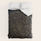 Golden Star Map Duvet Cover Gallery Image 6