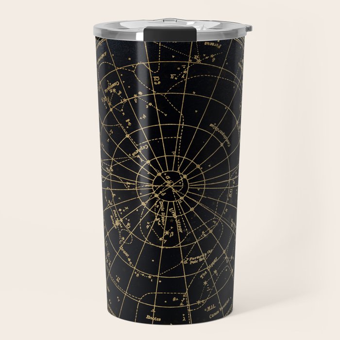 Golden Star Map Travel Mug Gallery Image 1