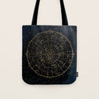 Golden Star Map Tote Bag Gallery Image 1