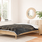 Golden Star Map Duvet Cover Gallery Image 2