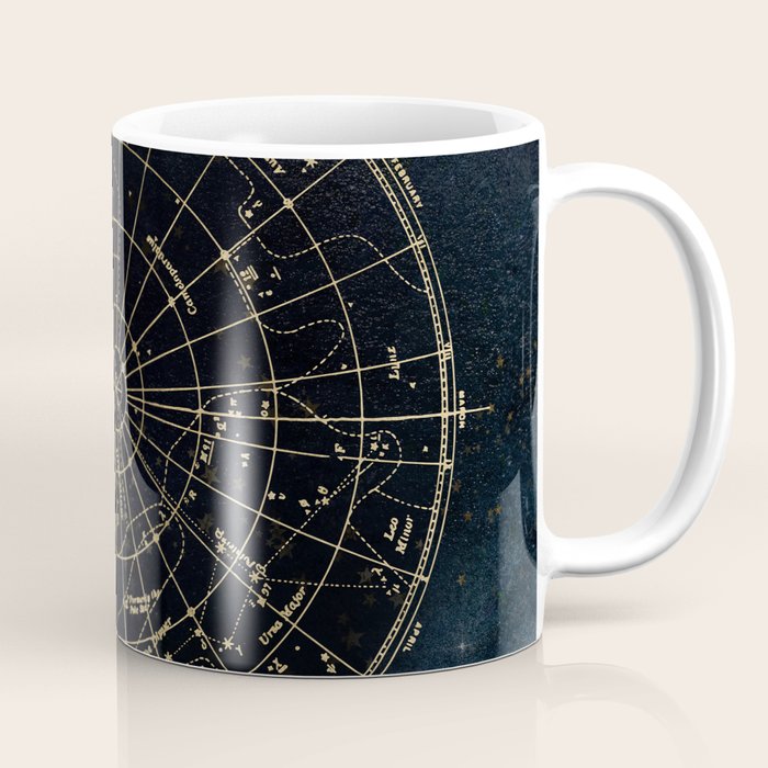 Golden Star Map Coffee Mug Gallery Image 1