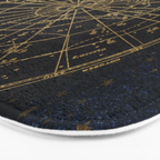 Golden Star Map Bath Mat Gallery Image 3
