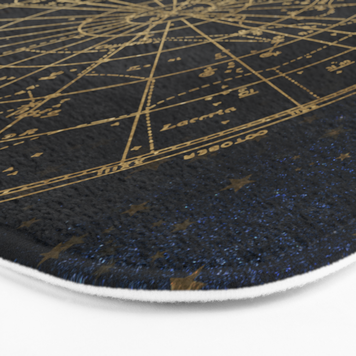 Golden Star Map Bath Mat Gallery Image 3
