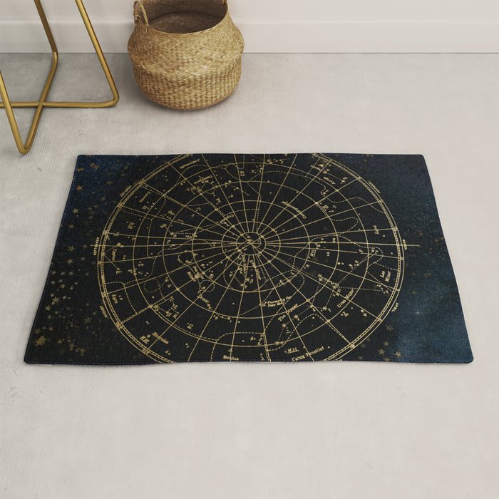 Golden Star Map Rug Gallery Image 1