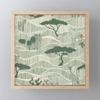Wildlife Safari Savannah green Mini Art Print Gallery Image 1