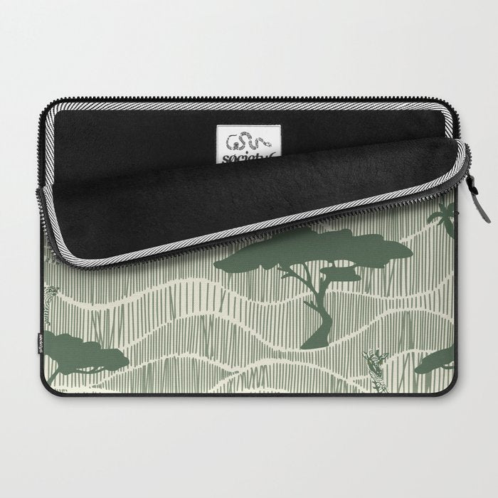 Wildlife Safari Savannah green Laptop Sleeve Gallery Image 2