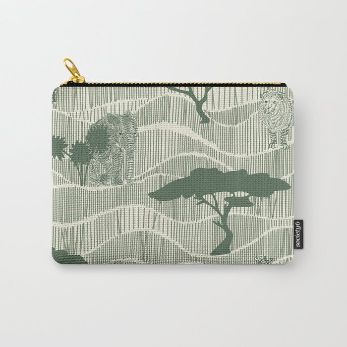 Wildlife Safari Savannah green Carry All Pouch Gallery Image 1