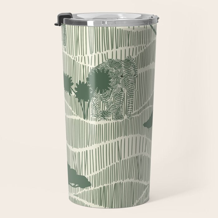 Wildlife Safari Savannah green Travel Mug Gallery Image 3