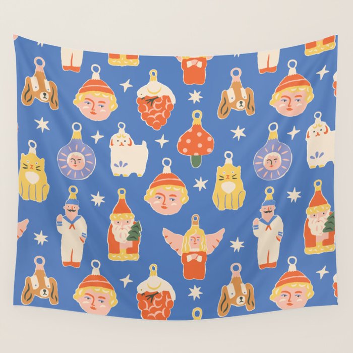Christmas baubles Wall Tapestry Gallery Image 4