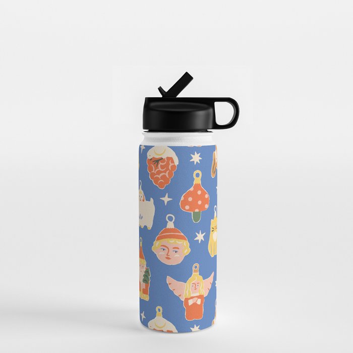 Christmas baubles Water Bottle Gallery Image 1
