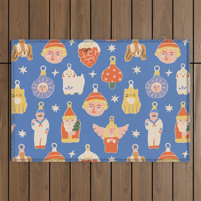 Christmas baubles Outdoor Rug Gallery Image 1