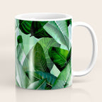 Banana palm leaf tropical jungle green Coffee Mug Gallery Image 1