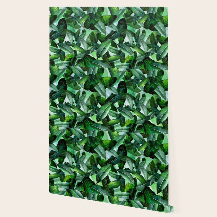 Banana palm leaf tropical jungle green Wallpaper Gallery Image 2
