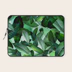 Banana palm leaf tropical jungle green Laptop Sleeve Gallery Image 1