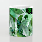 Banana palm leaf tropical jungle green Coffee Mug Gallery Image 4