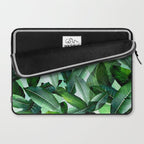 Banana palm leaf tropical jungle green Laptop Sleeve Gallery Image 2