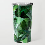 Banana palm leaf tropical jungle green Travel Mug Gallery Image 2