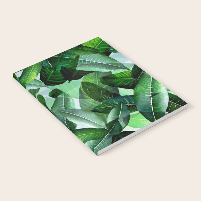 Banana palm leaf tropical jungle green Notebook Gallery Image 2