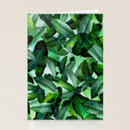 Banana palm leaf tropical jungle green Stationery Card Gallery Image 2