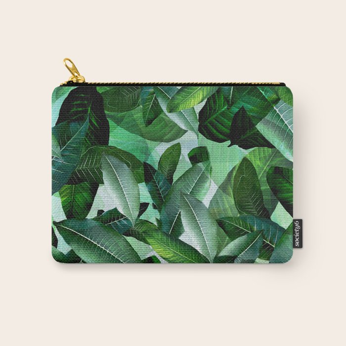 Banana palm leaf tropical jungle green Carry All Pouch Gallery Image 1