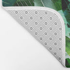 Banana palm leaf tropical jungle green Bath Mat Gallery Image 2