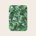 Banana palm leaf tropical jungle green Bath Mat Gallery Image 1