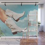 These Boots - Glitter Blue Sky Landscape Wall Mural Gallery Image 1